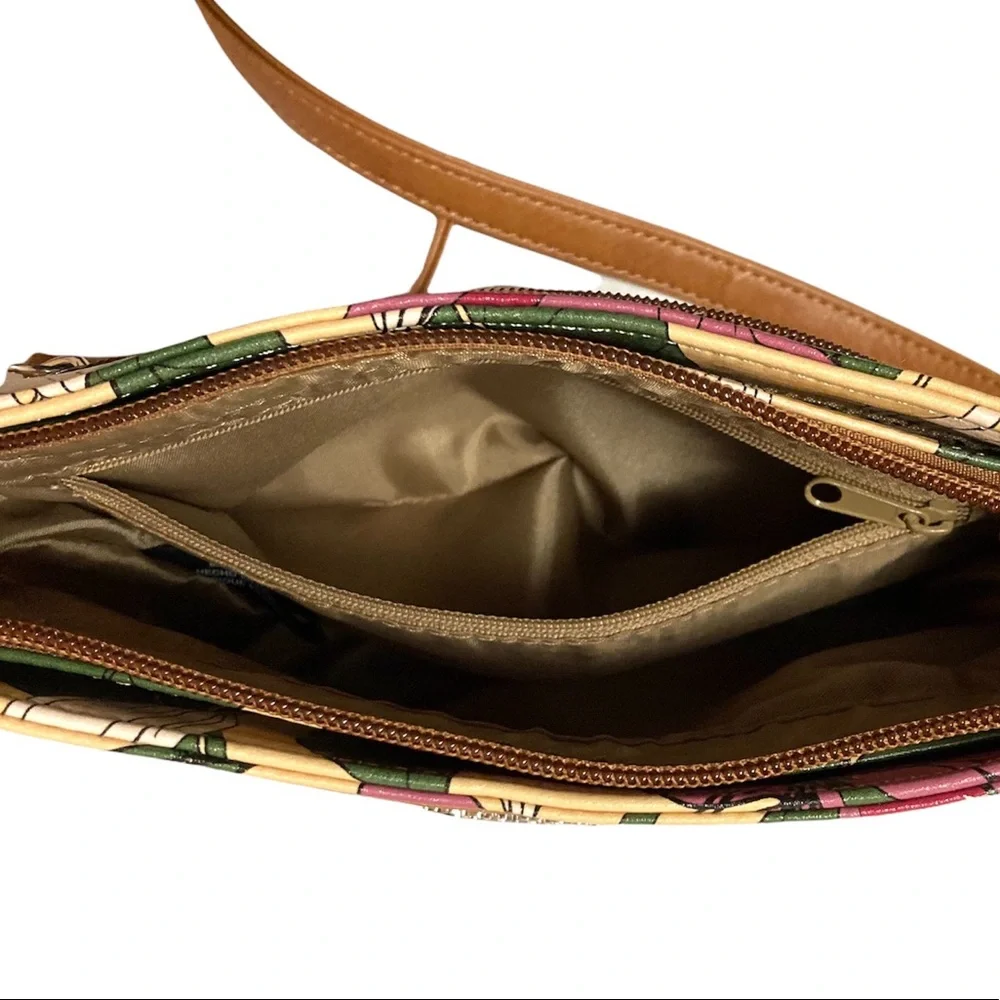 Koltov Daisy Crossbody Vegan Faux Leather Floral Print Purse - Picture 11 of 15